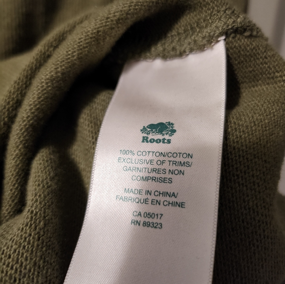 🇨🇦 Roots Men's Camp Henley Hoodie With Patches Olive Green Size XS - Picture 7 of 9